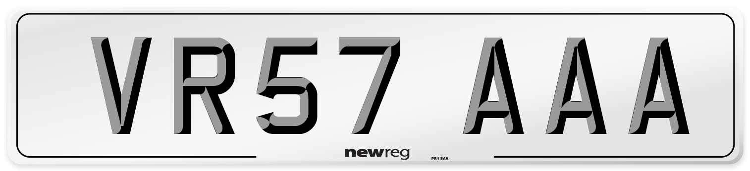 VR57 AAA Number Plate from New Reg